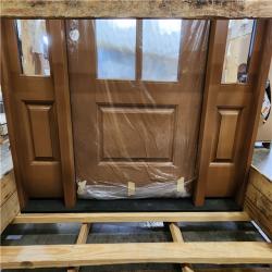 Phoenix NEW Steves & Sons Regency 64 in. x 80 in. 3/4Lite 4SDL Oasis Deco Glass RHIS Prefinish AutumnWht Fiberglass Prehung Front Door w/2_ 12inSL