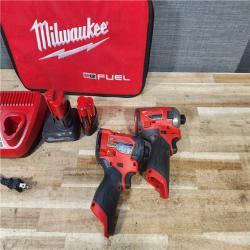 HOUSTON LOCATION - AS - IS Milwaukee 2 Tool Combo Kit W/ (2) Battery & Charger