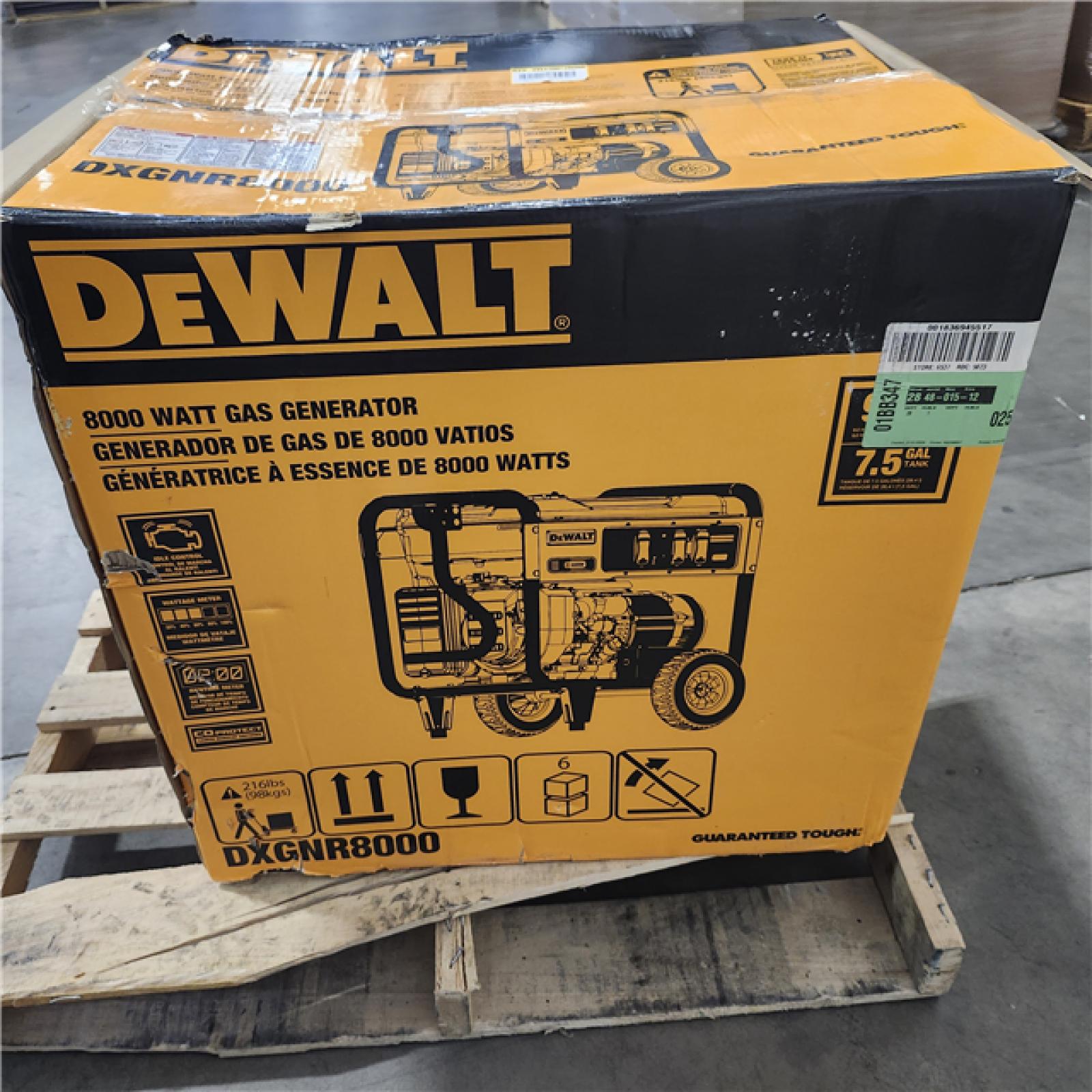 Dallas Location - As-Is DEWALT 10000 / 8000-Watt Gas Powered Portable Generator