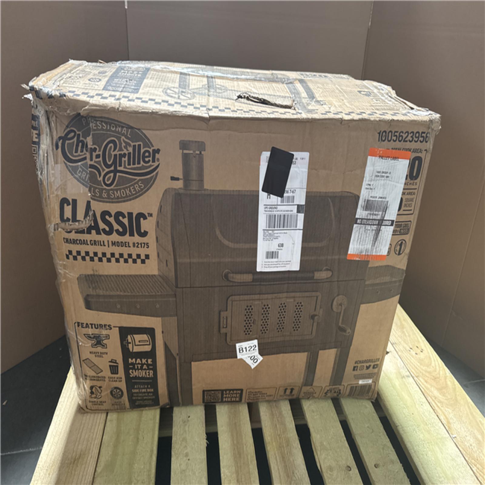 CALIFORNIA AS-IS CHARGRILLER CHARCOAL GRILL HOME IMPROVEMENT PALLET