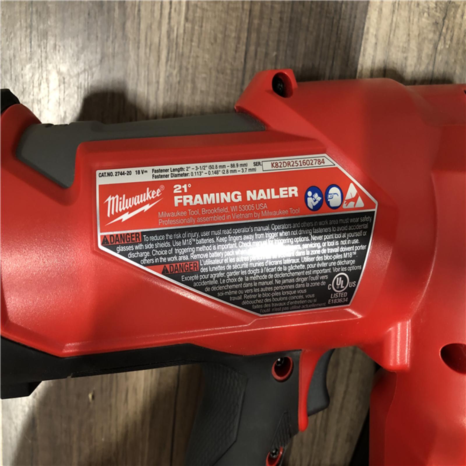 AS-IS Milwaukee FUEL 3-1/2 in. 18-Volt 21-Degree Lithium-Ion Brushless Cordless Framing Nailer (Tool-Only)