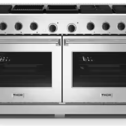 DALLAS LOCATION - AS-IS THOR KITCHEN 60 in. 8 Burner 9.6 cu.ft. Freestanding Double Oven