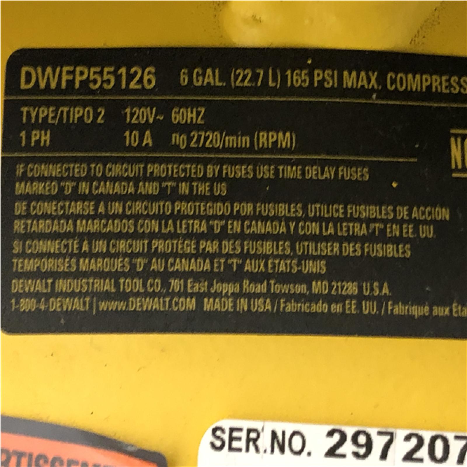 AS-IS DEWALT 6 Gal. 18-Gauge Brad Nailer and Heavy-Duty Pancake Electric Air Compressor Combo Kit