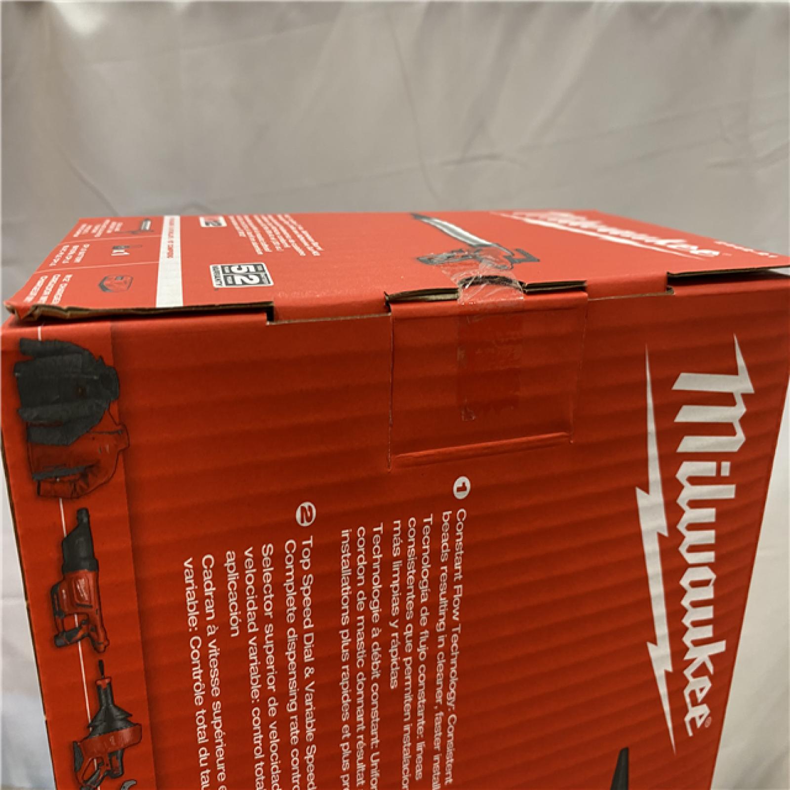 NEW - Milwaukee 12V Lithium-ion Cordless 20 oz. Aluminum Barrel Adhesive and Caulk Gun Kit