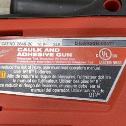 AS-IS Milwaukee 18-Volt Lithium-Ion Cordless 10 oz. Caulk and Adhesive Gun (Tool-Only)