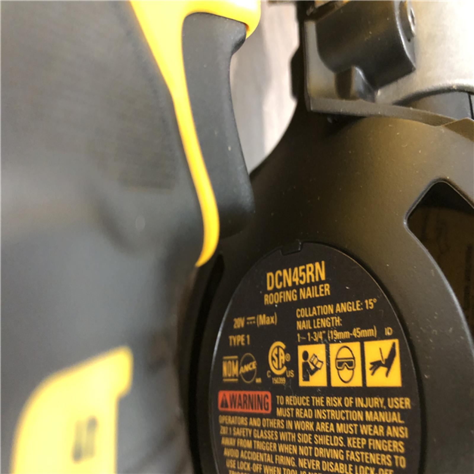 AS-IS DEWALT 20V MAX 15-Degree Electric Cordless Roofing Nailer (Tool Only)