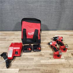 HOUSTON LOCATION - AS-IS Milwaukee  18V Lithium-Ion Brushless Cordless Compact Drill/Impact Combo Kit