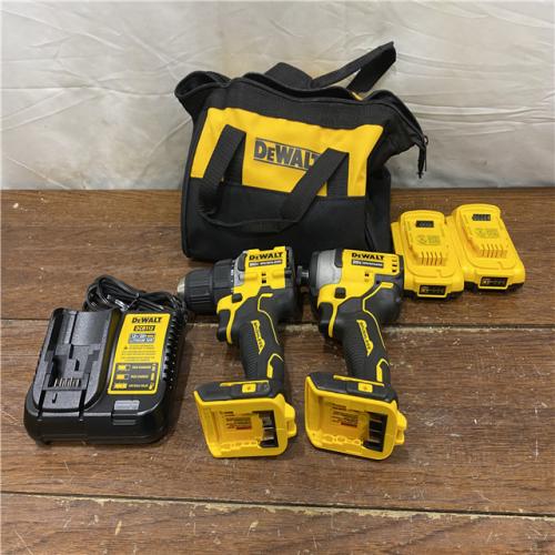 AS-IS DEWALT ATOMIC 20-Volt MAX Lithium-Ion Cordless Combo Kit (2-Tool) with (2) 2.0Ah Batteries, Charger and Bag
