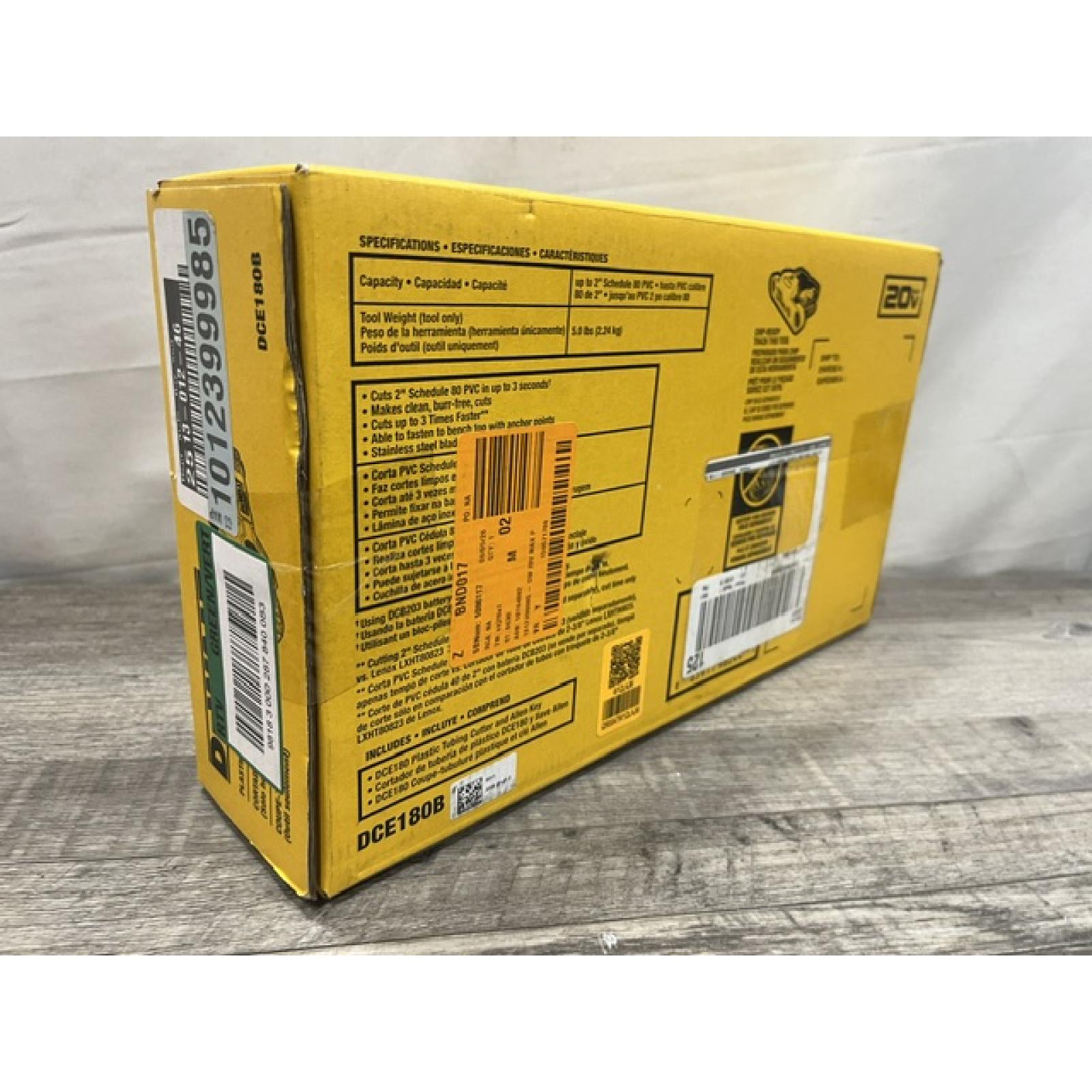 NEW - DEWALT 20V MAX Cordless Plastic Tubing Cutter (Tool Only)