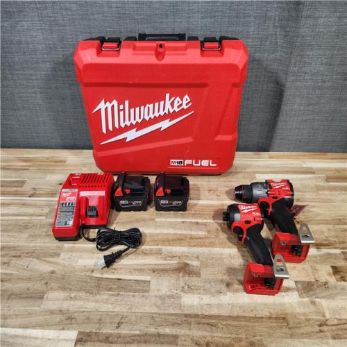 HOUSTON LOCATION - AS-IS (APPEARS LIKE NEW) Milwaukee FUEL 18V Lithium-Ion Brushless Cordless Hammer Drill and Impact Driver Combo Kit
