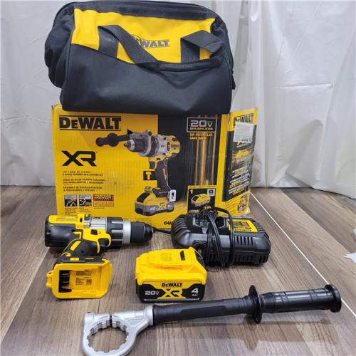 AS-IS DEWALT 20V XR Lithium-Ion Cordless Hammer Drill Kit with 8.0 Ah Battery, Charger and Kit Bag