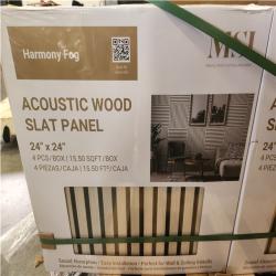 Phoenix NEW MSI Harmony Fog 24 in. x 24 in. Gray Light Wood Slat Decorative Acoustic Sound Absorbing Panels (16-Packs/248 sq. ft.)