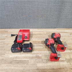 HOUSTON LOCATION - AS-IS MILWAUKEE 2 TOOL COMBO KIT W/ (2) BATTERY & CHARGER