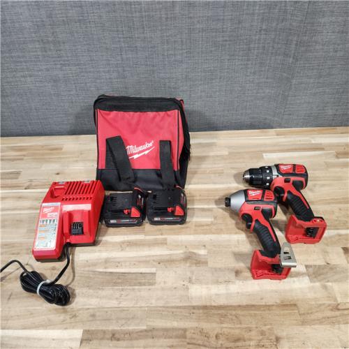 HOUSTON LOCATION - AS-IS Milwaukee 18V Lithium-Ion Cordless Drill Driver/Impact Driver Combo Kit