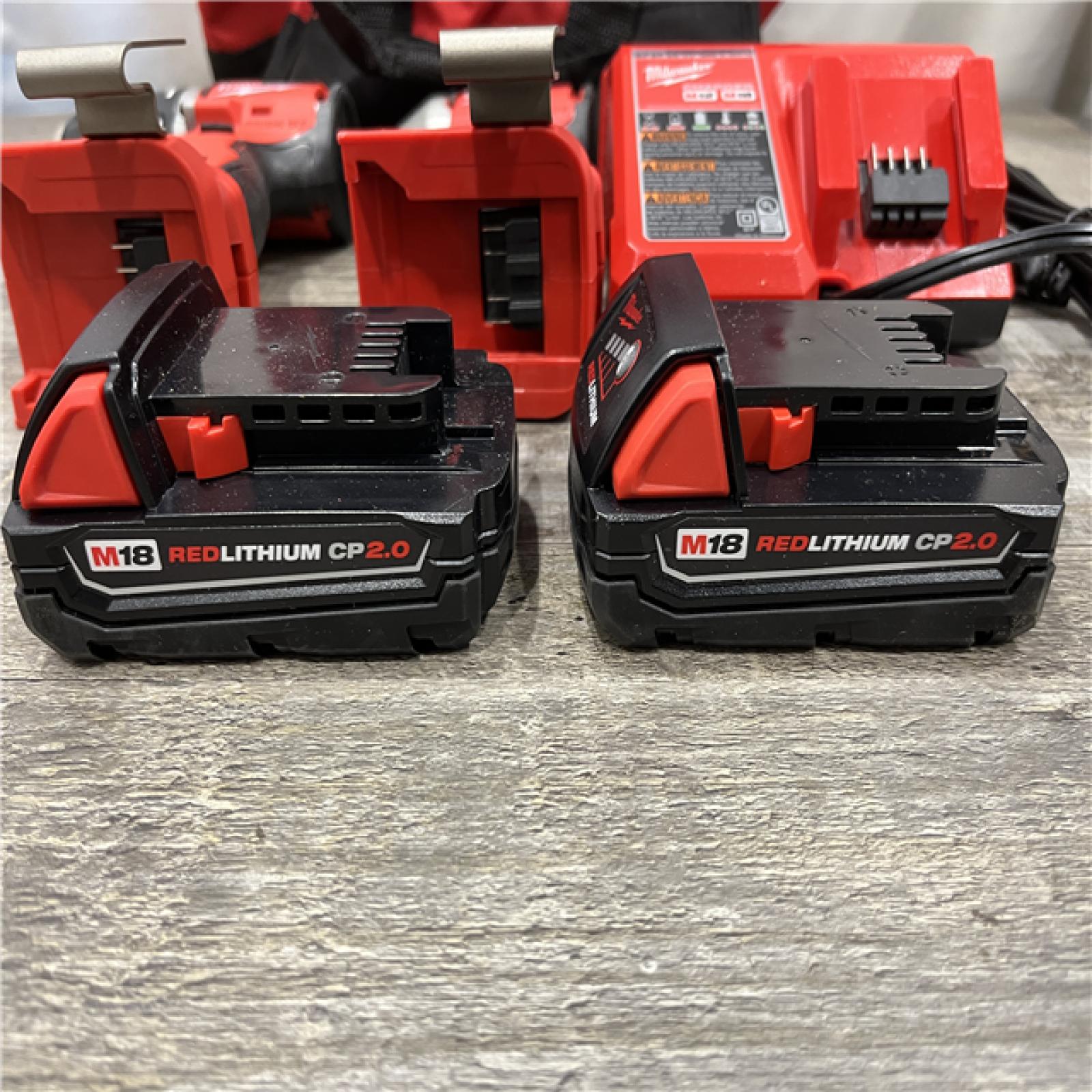 AS-IS Milwaukee 18V Lithium-Ion Brushless Cordless Compact Drill/Impact Combo Kit
