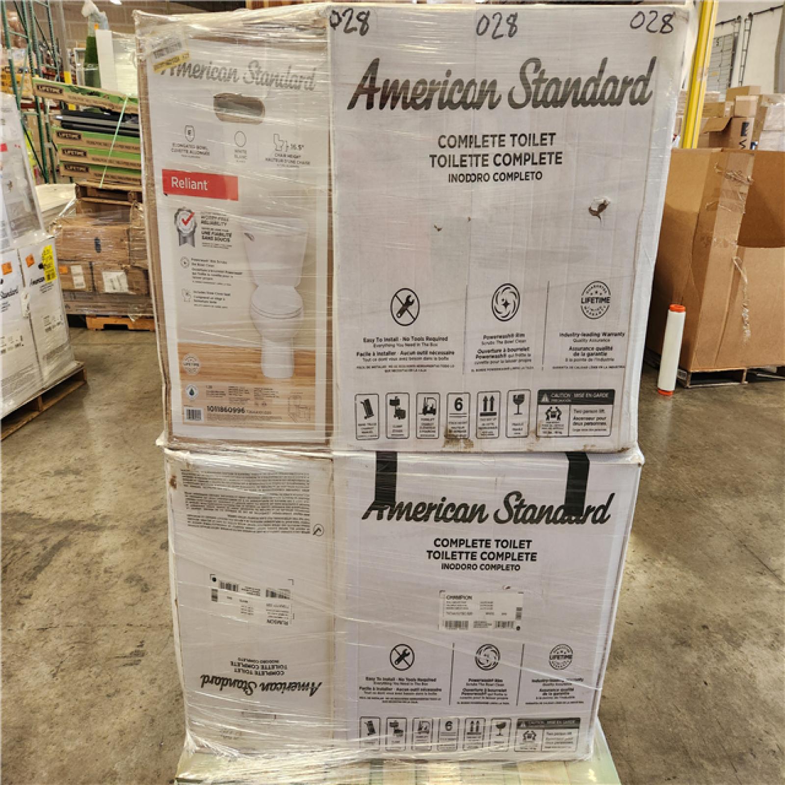 Phoenix Location AS-IS Mixed American Standard Toilet Pallet (6-Total)