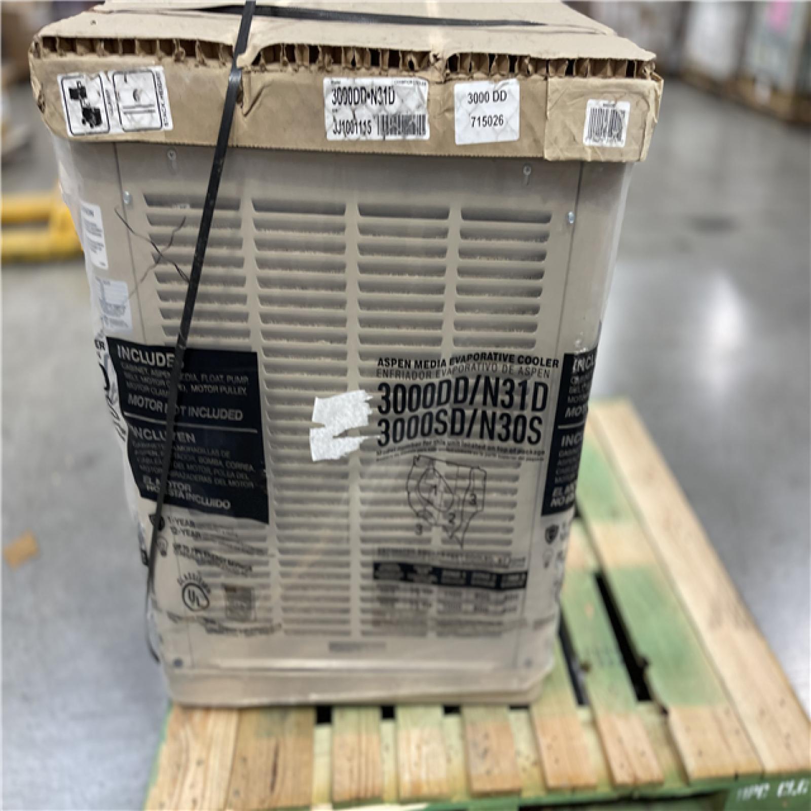DALLAS LOCATION- NEW! Champion Cooler 3000 CFM Down-Draft Roof Evaporative Cooler for 1100 sq. ft. (Motor Not Included)