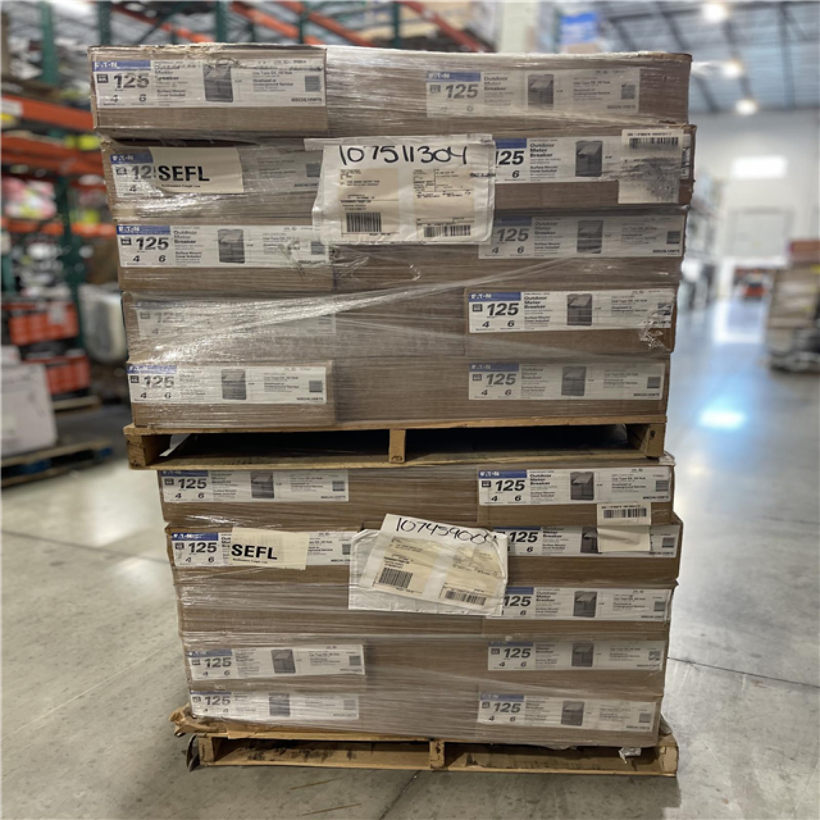 DALLAS LOCATION -Eaton 125 Amp 2-Space 4-Circuit EUSERC BR Type Main Lug Meter Breaker Surface PALLET-(50 UNITS)