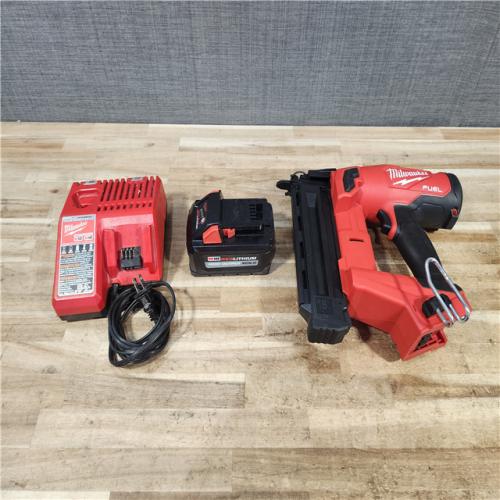 HOUSTON LOCATION - AS - IS Milwaukee FUEL 18-Volt Lithium-Ion Brushless Cordless Gen II 18-Gauge Brad Nailer W/ BATTERY & CHARGER