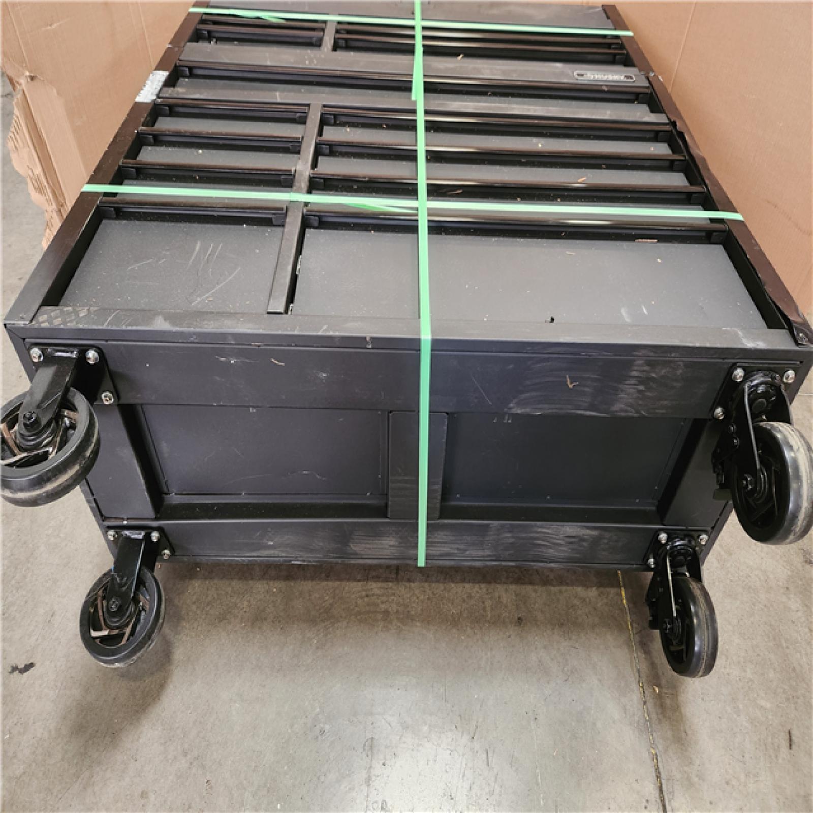 Phoenix AS-IS Husky Tool Storage 52 in. W x 20 in. D Heavy Duty Rolling Tool Chest Combo in Matte Black