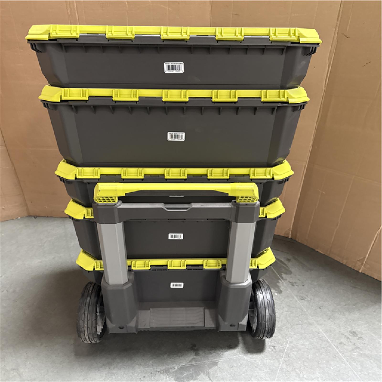 California AS-IS Ryobi Link Tool Boxes  Includes (1) Rolling Tool Box  (2) Medium Tool Boxes & (2) Standard Tool Boxes; Appears in Excellent Condition (No Tools)