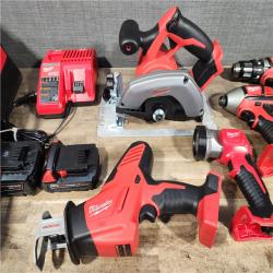 HOUSTON LOCATION - AS-IS Milwaukee 5 Tool Combo Kit W/ (2) Battery & Charger