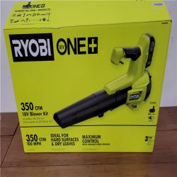 California NEW Ryobi One+ 18V 350 CFM Blower Kit  Includes (1) Battery & Charger