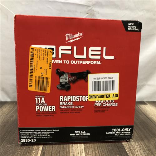 NEW- Milwaukee FUEL 18V Lithium-Ion Brushless Cordless 4-1/2 in./5 in. Grinder w/Paddle Switch (Tool-Only)