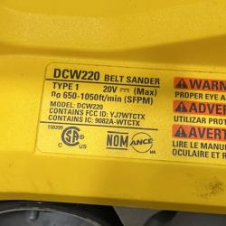 AS-IS DEWALT 20V MAX* XR Brushless Cordless Belt Sander (Tool-Only)