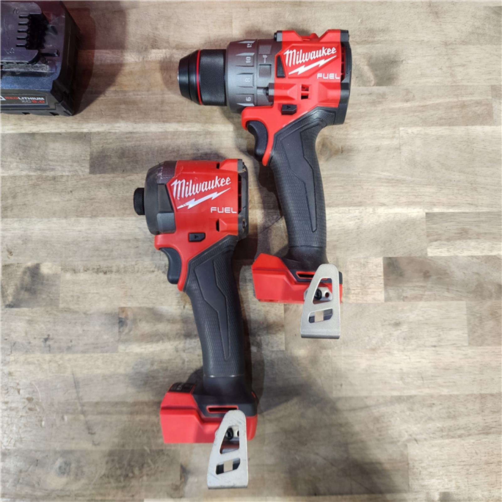 HOUSTON LOCATION - AS-IS MILWAUKEE M18 FUEL 18V Lithium-Ion Brushless Cordless Hammer Drill and Impact Driver Combo Kit (2-Tool) with 2 Batteries