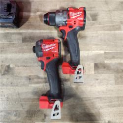 HOUSTON LOCATION - AS-IS MILWAUKEE M18 FUEL 18V Lithium-Ion Brushless Cordless Hammer Drill and Impact Driver Combo Kit (2-Tool) with 2 Batteries