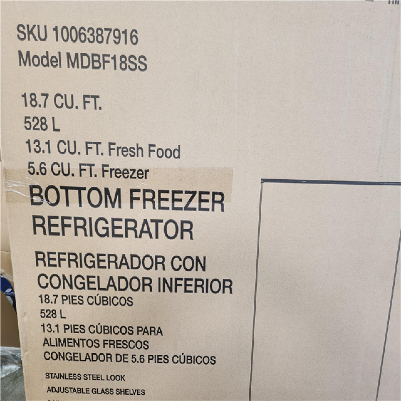 Phoenix NEW Vissani 18.7 cu. ft. Bottom Freezer Refrigerator in Stainless Steel (SEALED)