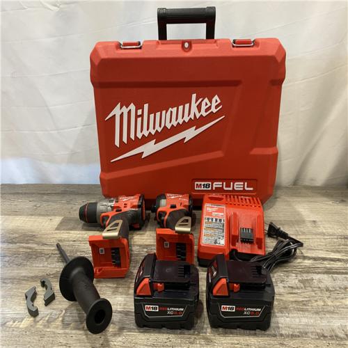LIKE NEW - Milwaukee FUEL 18V Lithium-Ion Brushless Cordless Hammer Drill and Impact Driver Combo Kit