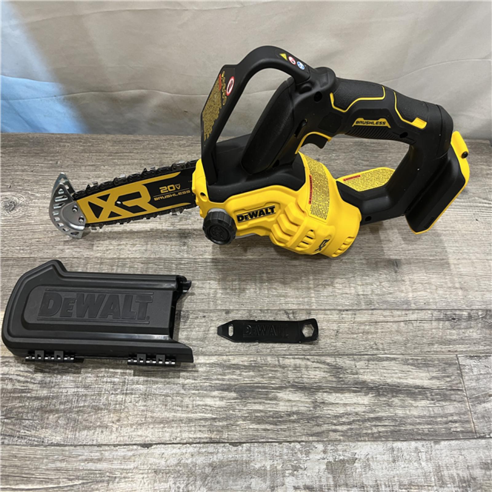 AS-IS DEWALT 20V MAX 8 in. Brushless Cordless Battery Powered Pruning Chainsaw (Tool Only)