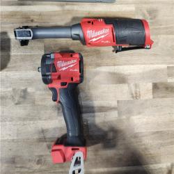 HOUSTON LOCATION - AS-IS MILWAUKEE 3 TOOL COMBO KIT W/ (2) BATTERY & CHARGER