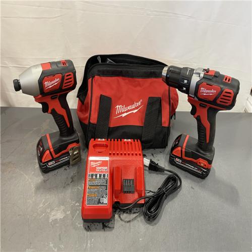 AS-IS - Milwaukee M18 18V Lithium-Ion Cordless Drill Driver/Impact Driver Combo Kit