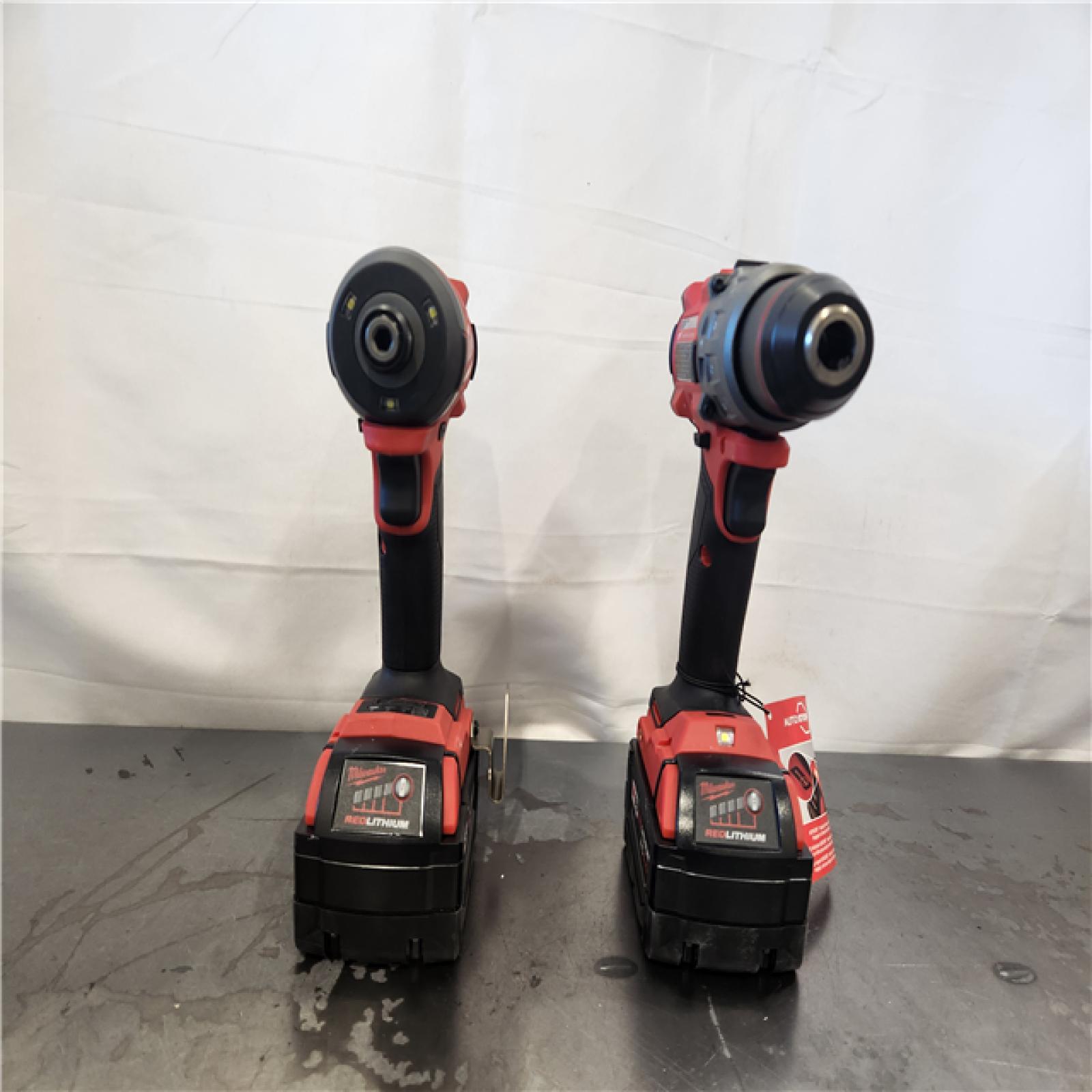 AS-IS- Milwaukee  FUEL 18V Lithium-Ion Brushless Cordless Hammer Drill and Impact Driver Combo Kit