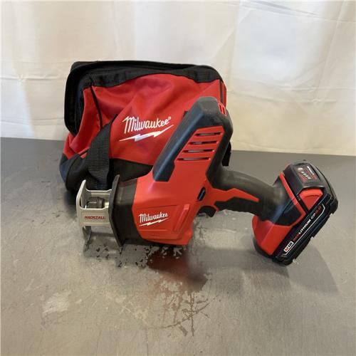 AS-IS - Milwaukee M18 18V Lithium-Ion Cordless HACKZALL Reciprocating Saw with 2.0 Ah Compact Battery