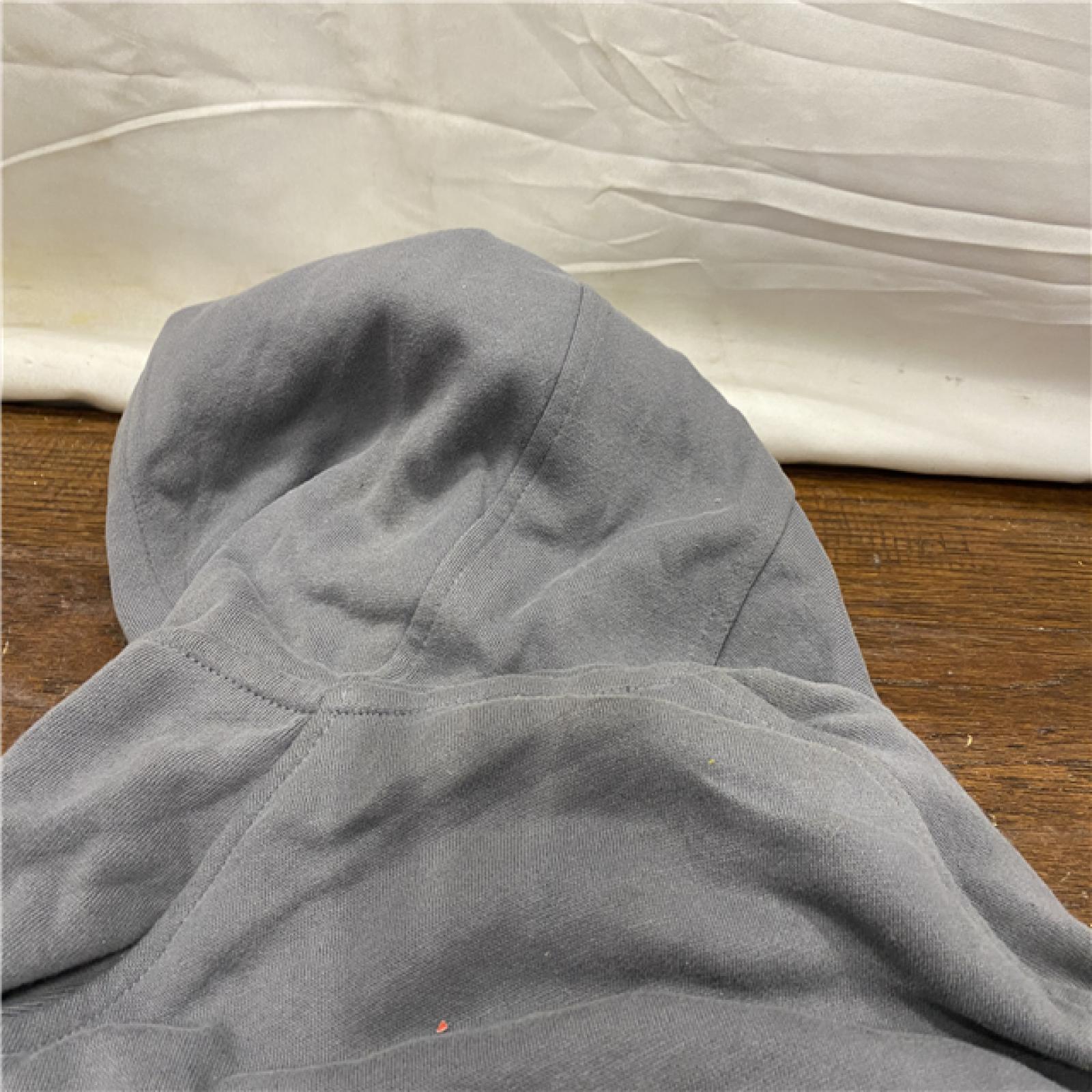 AS-IS Men's Large M12 12-Volt Lithium-Ion Cordless Gray Heated Jacket Hoodie Kit with (1) 2.0 Ah Battery and Charger