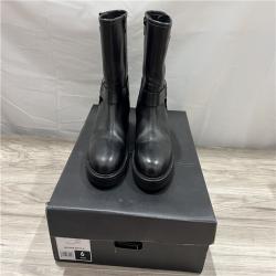 Banana Republic Leather Moto Boot - Black - SZ 6