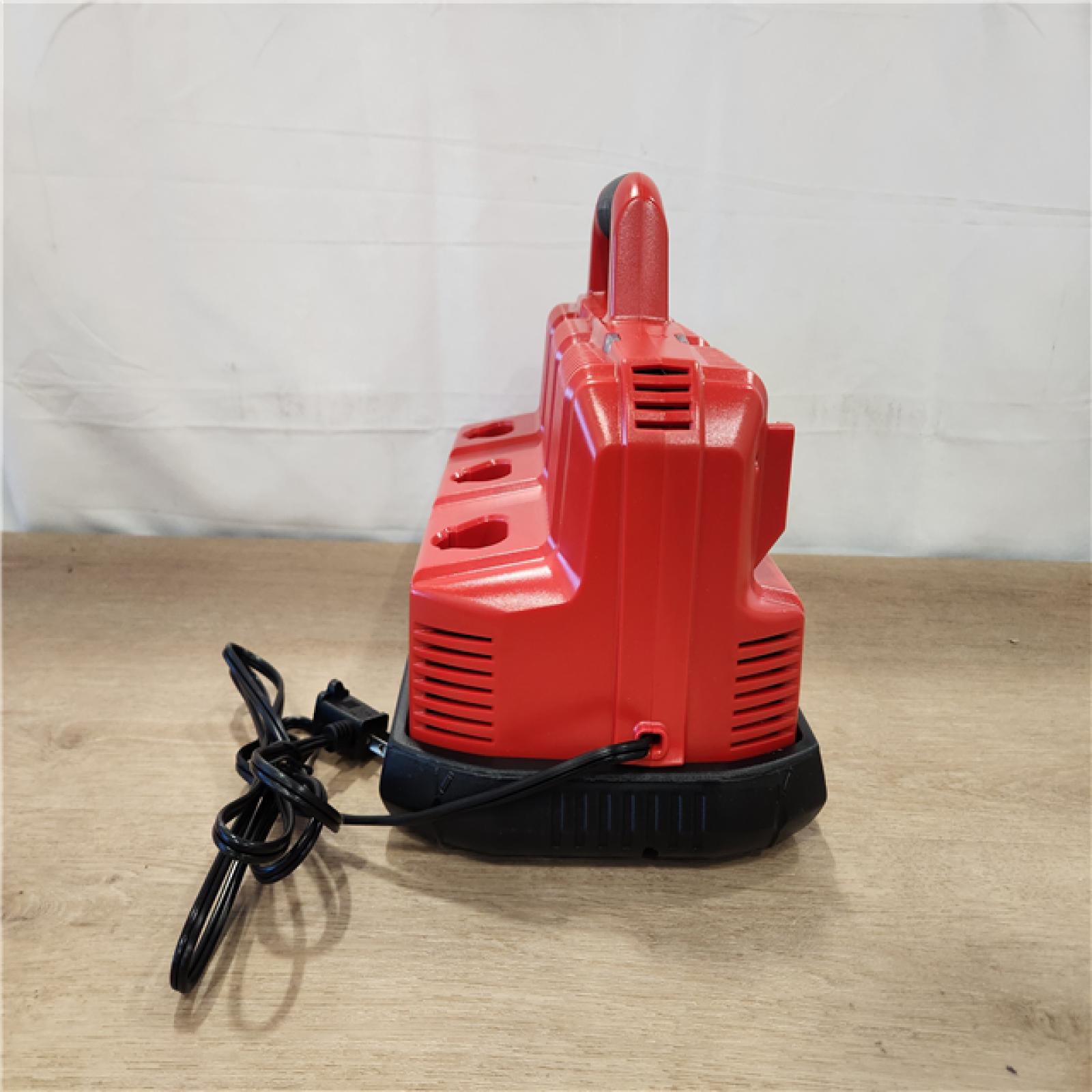 AS-IS- Milwaukee 12-Volt/18-Volt Lithium-Ion Multi-Voltage 6-Port Sequential Rapid Battery Charger