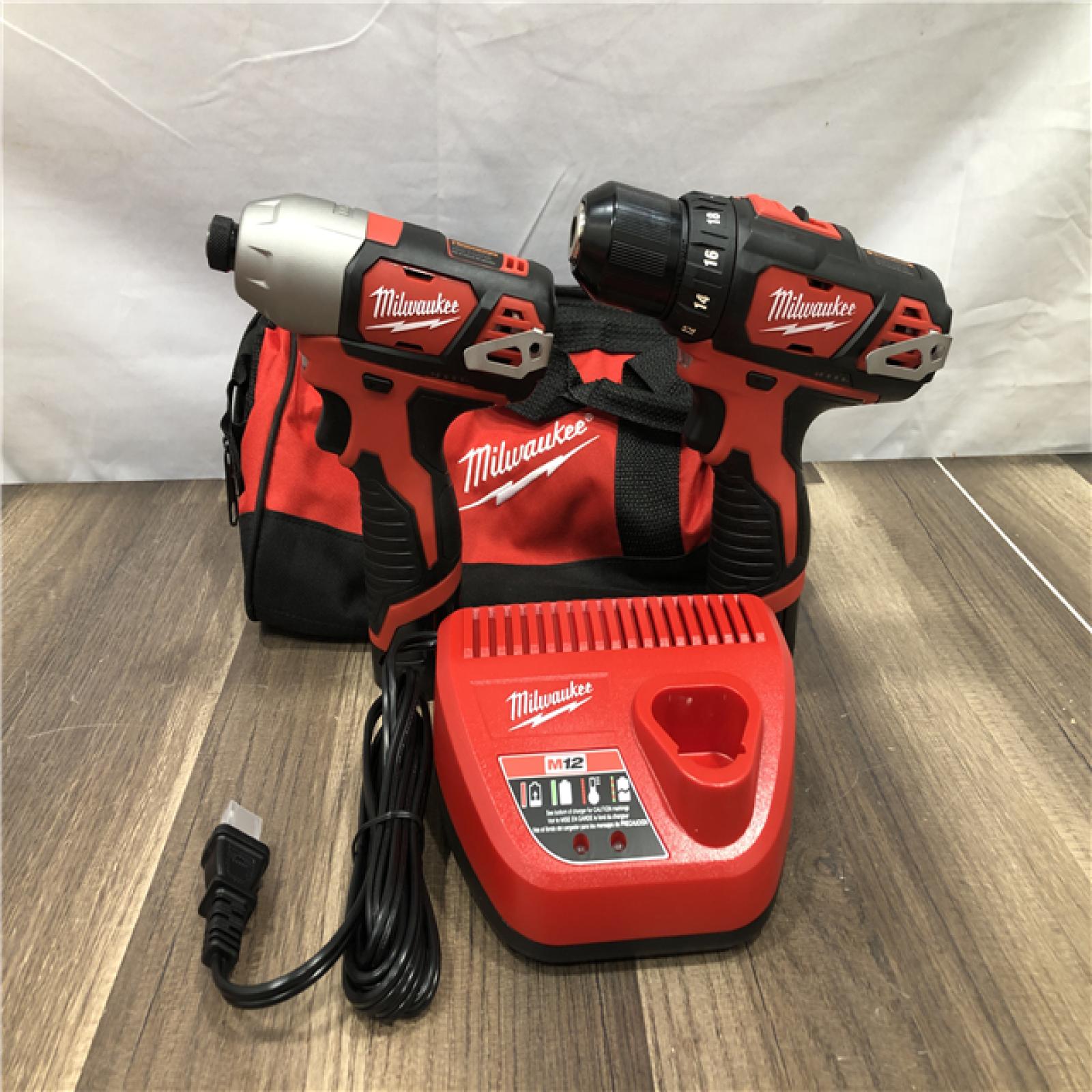AS-IS Milwaukee 12V Lithium-Ion Cordless Drill Driver/Impact Driver Combo Kit