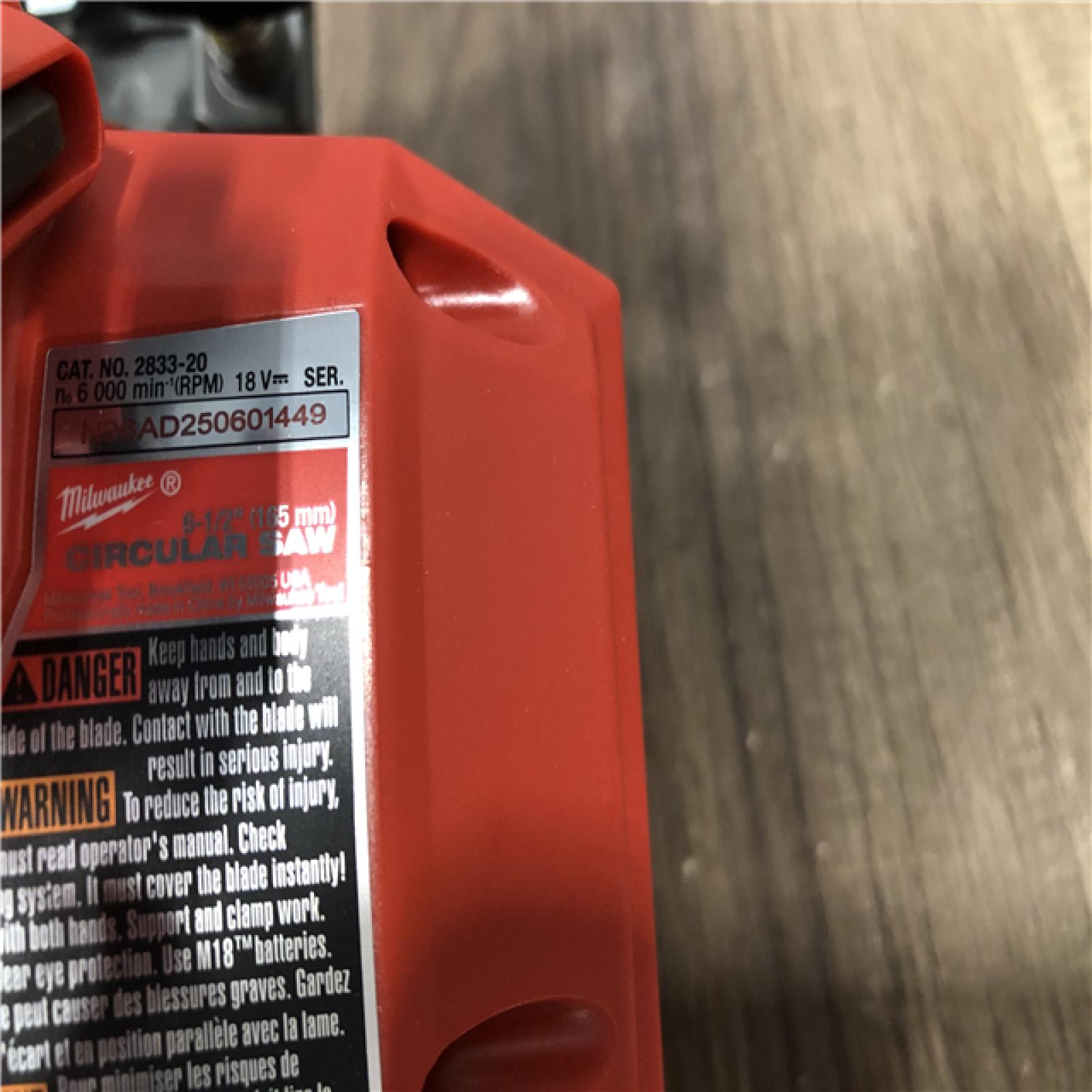 AS-IS Milwaukee FUEL 18V Lithium-Ion Brushless Cordless 6-1/2 in. Circular Saw (Tool-Only)