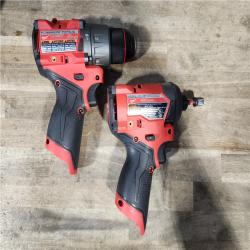 HOUSTON LOCATION - AS-IS Milwaukee 3497-22 12V Brushless Hammer Drill and Impact Driver Combo Kit