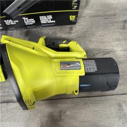 California AS-IS Ryobi 550 CFM  40V Blower Kit includer Charger (No Battery)
