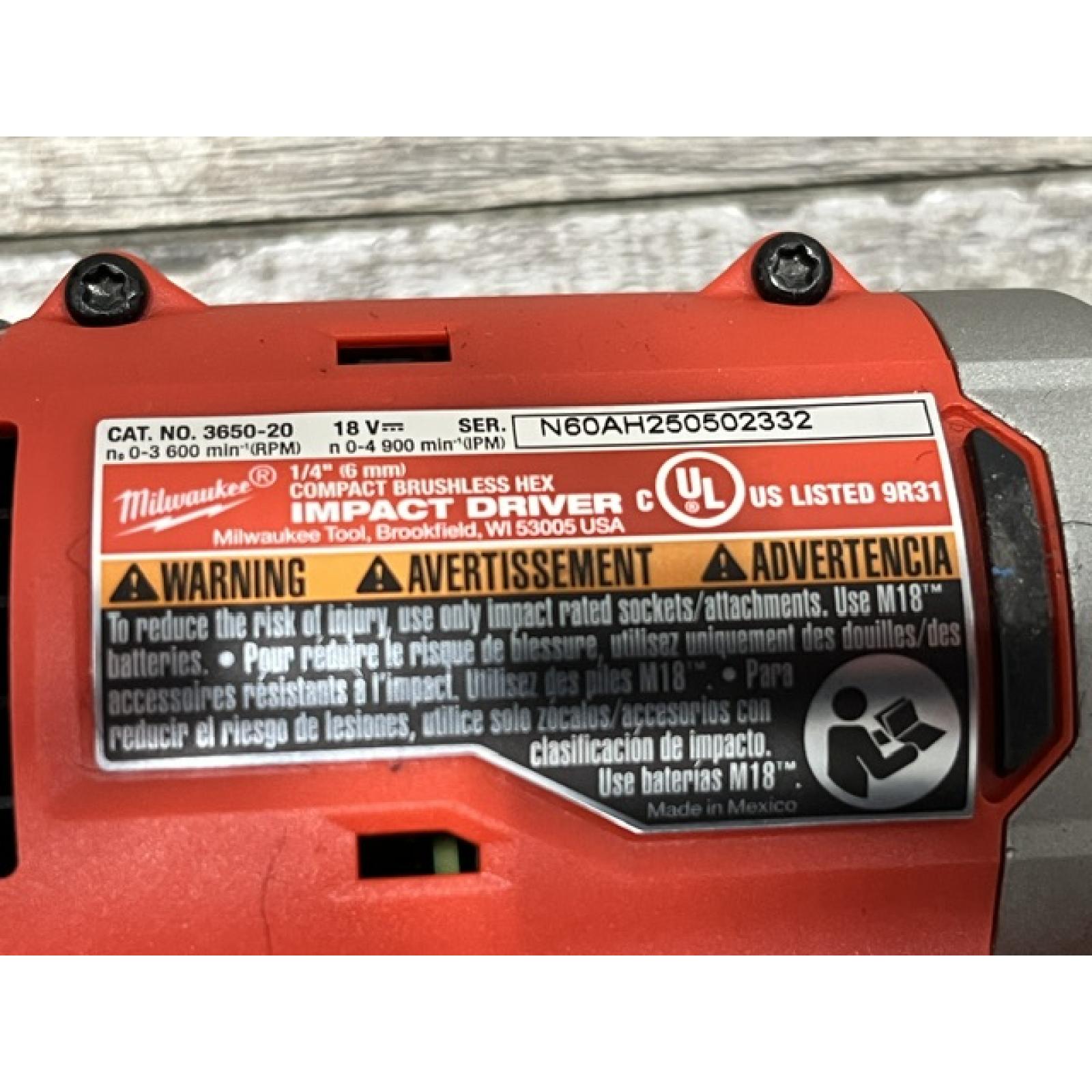 AS-IS Milwaukee 18V Lithium-Ion Brushless Cordless Compact Drill/Impact Combo Kit