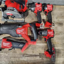 HOUSTON LOCATION - AS-IS MILWAUKEE FUEL 7 TOOL COMBO KIT W/ CHARGER & (2) BATTERY