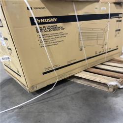 DALLAS LOCATION - Husky Standard-Duty 52 in. W 10-Drawer Matte Army Green Mobile Workbench Cabinet with Solid Wood Top