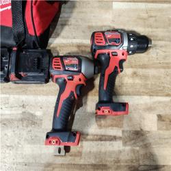HOUSTON LOCATION - AS - IS Milwaukee 18V Lithium-Ion Cordless Drill Driver/Impact Driver Combo Kit