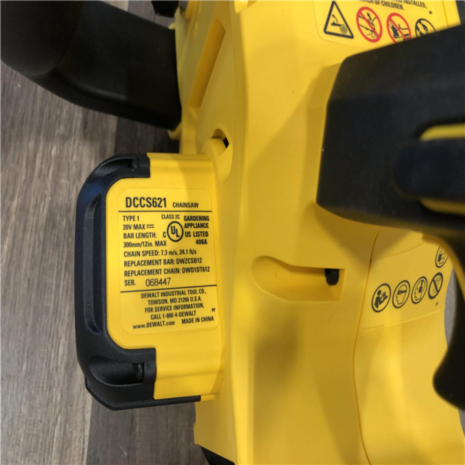AS-IS DEWALT 20V MAX 12 in. Cordless Battery Powered Chainsaw (Tool Only)